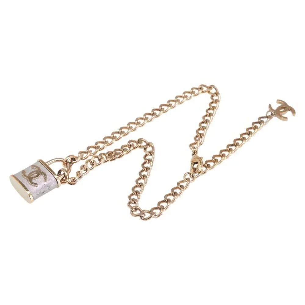 CHANEL Gold Logo Necklace - Picture 4 of 8